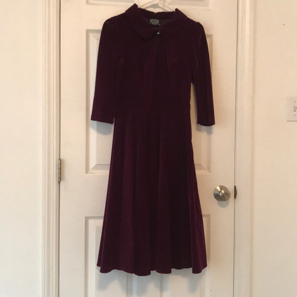 Hearts & Roses Velvet Vintage Swing Dress